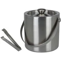 Koopman Eiseimer 1 x Eiswürfelbehälter mit Deckel und Zange 1,5l, Eiseimer I Ice Bucket I Eiskübel