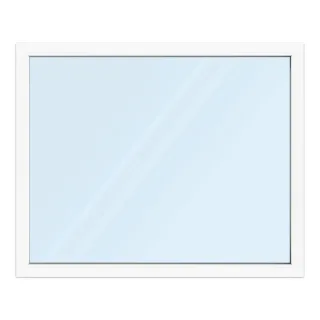 Fenster 160x130 cm, Kunststoff Profil aluplast IDEAL® 4000, Weiß, 1600x1300 mm, einteilig festverglast, 2-fach Verglasung, individuell konfigurieren