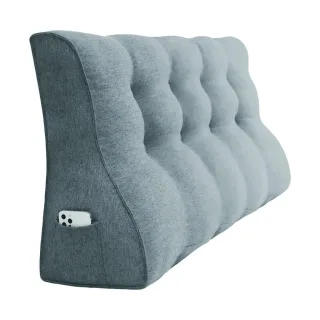 Vercart Rückenkissen, Grau, Textil, Füllung: Hohlfaser, Dreieckig, 55x120 cm, Hergestellt in Europa, Wohntextilien, Kissen, Rückenkissen