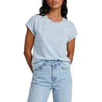 DENIMFY T-Shirt Damen Top DFSophie Regular Fit (1-tlg) kurzarm Sommershirt mit Rundhalsausschnitt
