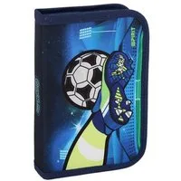 Spirit Federmäppchen Schüler-Etui Fussball 28 teilig 1-Zipper Mäppchen