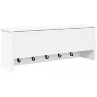 vidaXL Regal Wandmontierter nachttisch Weiß 80 x 20 x 30 cm Holzwerkstoff, 1-tlg.