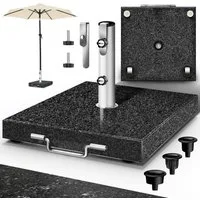 tillvex Sonnenschirm tillvex Granit Sonnenschirmständer, Balkonschirmständer für Schirmstöcke 16-48 mm & 300cm Schirmdurchmesser, Sonnenschirm, Granit Sonnenschirmständer