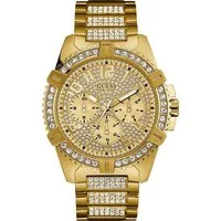 Guess Multifunktionsuhr FRONTIER W0799G2, Armbanduhr, Quarzuhr, Herrenuhr, Zirkonia (synth), Edelstahlarmband