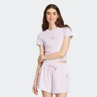 adidas Sportswear T-Shirt W 3S SJ BABY T schmale Passform, Rundhalsausschnitt, mit Elasthan-Anteil
