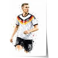 JUSTGOODMOOD Poster Deutschland Fussball Geschenkidee Aquarell Sport Wandbild Deko Print o, (1 St)