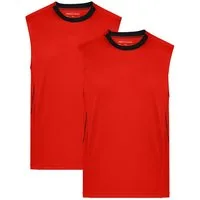 James & Nicholson Lauftop Doppelpack Sportliches Herren Lauf Top aus Funktionspolyester JN470 (Doppelpack, 2er-Pack) Feuchtigkeitsregulierendes Material