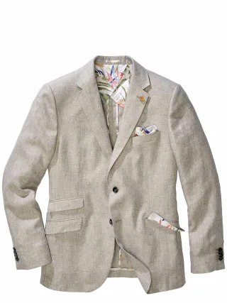 Mey & Edlich Herren Toskana-Leinenanzugsakko Beige 63 % Leinen, 37 % Lyocell