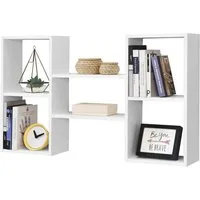 en.casa Wandregal, »Lillesand« Bücherregal mit 5 Ablagen 101x18x60cm Weiß