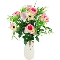 Kunstblume Rosenstrauß in Vase, I.GE.A., Höhe 40 cm, Künstliches Bouquet Strauß Seidenblumen Blume Blumenschmuck Dekoblumen
