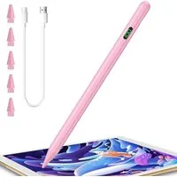 Vivitar Eingabestift iPad, Active Stylus Pen - Handfläschenerkennung mit 5 Ersatzspitzen (Batterieanzeige, Magnetbefestigung, Neigungsempfindlichkeit mit präziser Geschmeidigkeit, 1,5 mm feine Spitze, Kompatibel mit iPad 2018-2024, Keine Bluetooth-Ve