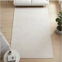 Sehrazat Teppich Moda 1200, auch als Läufer, rechteckig, Höhe: 11 mm, Kurzflor, grafisches Hoch Tief Muster, Wohnzimmer