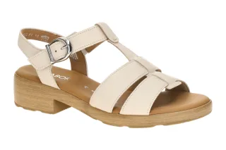 Gabor 82.813.52 Beige Damen R?mer Sandalette mit Klettverschluss