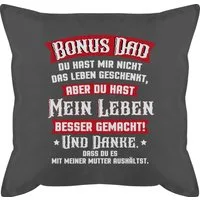 Shirtracer Dekokissen Bonus Dad - rot/weiß, Vatertagsgeschenk Kissen
