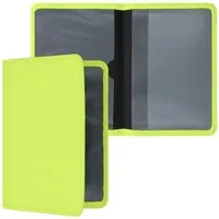 kwmobile Organizer Fahrzeugschein Hülle mit Kartenfächern (1 St), Neopren Etui Tasche für Auto Zulassungsbescheinigung Führerschein Neon