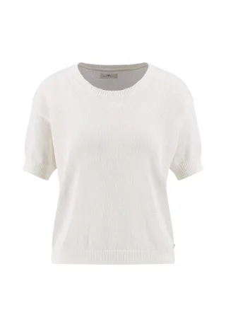 FYNCH-HATTON - SHIRT O-NECK KNITTED milk - Gr. - S