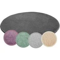 Andiamo Teppich Arezzo, rund, Höhe: 16 mm, Uni Farben, weicher Flor, waschbar, ideal im Wohnzimmer & Schlafzimmer