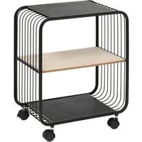 5five Simply Smart Regal Rollregal NOIR, 2-stufig, Metall, 43,3 x 28 x 53 cm