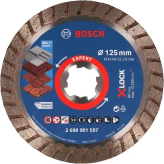 Bosch EXPERT MultiMaterial X-LOCK Diamanttrennscheiben, 22,23 x 2,4 x 12 mm - 2608901597