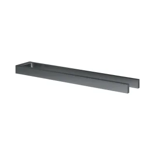 Keuco Handtuchhalter Edition 11 11118, fest 2-tlg., 450 mm, Schwarzchrom gebürstet, 11118130000 11118130000