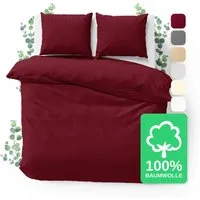 Jacobson Bettwäsche Set - 100% Baumwolle, Perkal, 3 teilig, Erhältlich in den Größen 135x200, 155x220, 200x200, 200x220, 240x220