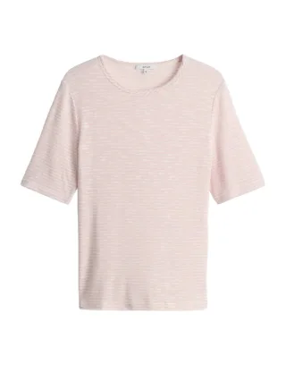 Opus - Gestreiftes T-Shirt - Sambi pink - Gr. - 36