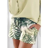 LASCANA Sweatshorts Loungeshorts im schönen Allover-Blätterdruck, Loungewear