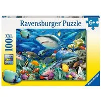 Ravensburger Puzzle Riff der Haie. Puzzle 100 Teile XXL, 100 Puzzleteile