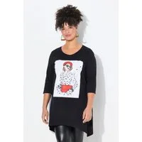 MIAMODA T-Shirt T-Shirt A-Linie Model-Motiv Zipfelsaum