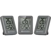 BRESSER Hygrometer ClimaTemp Thermo-Hygro Indikator 3er Set grau
