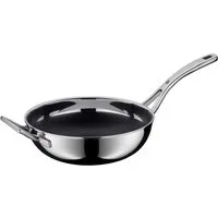 WMF Wok Profi Resist, Cromargan®Edelstahl (1-tlg), 28 cm, kratzfest, Antihaftversiegelung, mehrschichtiger Aufbau