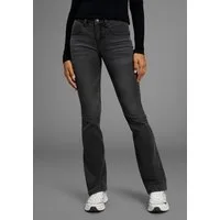 Arizona Bootcut-Jeans Shaping bootcut, Kontrastnähte, Used-Look-Waschung, niedrige Leibhöhe