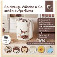 BIECO Wäschetasche Wäschekorb Baby Rehe Aufbewahrungskorb Kinder Wasserabweisend