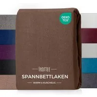 Carpe Sonno Spannbettlaken Frottee Winter Laken 90x200 100x200 140x200 160x200 180x200 200x200, Frottee, Gummizug: rundum, (1 Stück), Warmes Winter Spannbettlaken 100x200 Spannbetttuch Nougat