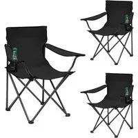 SUNULA Campingstuhl Faltbar Anglerstuhl Ultraleicht Faltstuhl Camping Klappstuhl (3 St), mit Getränkehalter, mit Tragetasche, bis max. 100 kg