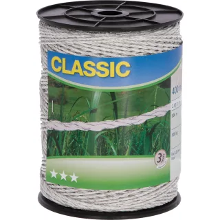 Kerbl Classic Weidezaunlitze, 400m weiß 9x 0,20 weiß - 449113