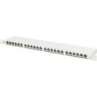 CAT 6A, Klasse EA High Density Patchpanel, 24 Port grau, 0,5 HE, geschirmt