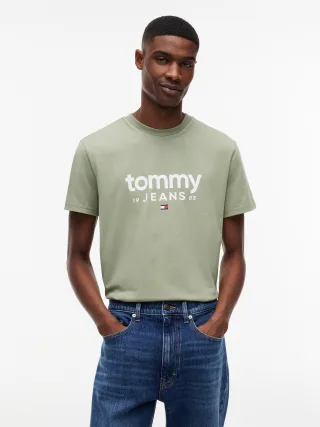 Tommy Jeans (PVH Group) - TJM SLIM GRAPHIC TEE EXT Spring Olive - Gr. - S