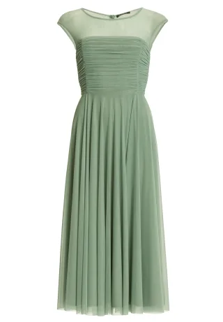 SWING - Cocktailkleid aus Mesh mit geraffter Korsage pistachio green - Gr. - 44