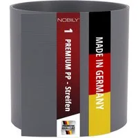 Nobily Sichtschutzstreifen Zaunsichtschutz Premium HART-PVC, keine Folie, (1-St), Streifen in 1-40 Stück, Farbe: Fenstergrau, Moosgrün