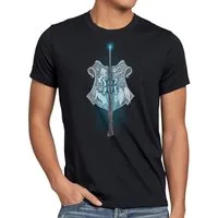 style3 T-Shirt Wappen Zauberschule potter magic harry quidditch besen hogwarts