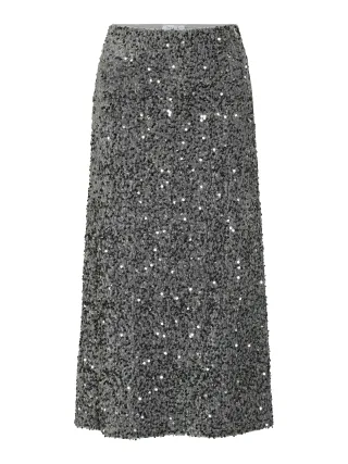 VILA - VIFAITH HW MIDI SEQUIN SKIRT/2 Poppy Seed - Gr. - M