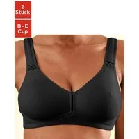 petite fleur by Lascana T-Shirt-BH (Packung, 2 Stück) ohne Bügel aus Baumwolle – auch ideal für große Größen, bequemer BH