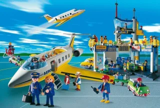Schmidt Puzzle Playmobil 55260 - Flughafen mit Figur [100 Teile]