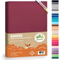 leevitex® Spannbettlaken Jersey aus 100% Baumwolle, für Kinder- & Standardmatratzen, Jersey, Gummizug: rundum, 100% Baumwolle, anschmiegsam & dehnbar, diverse Größen und Farben