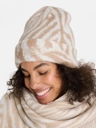 LIEBLINGSSTÜCK - Damen-Strickmuetze beige - Gr. - OS
