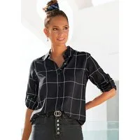 LASCANA Hemdbluse mit Karomuster und Blusenkragen, Karohemd im Business-Look