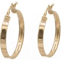 Bella Carina Paar Creolen Creolen 2,4 cm Durchmesser 3 mm Breite 585 Gold 14 Karat, 585 Gold