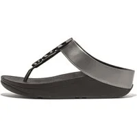 Fitflop HALO BEAD-CIRCLE METALLIC TOE-POST SANDALS Dianette Pool Slides, Pantolette mit dämpfender Zwischensohlentechnologie
