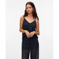 Vero Moda Spaghettitop VMMAYA V-NECK SINGLET TOP JRS Materialmix, regular fit